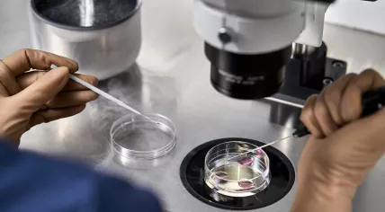 Process of in vitro fertilization in laboratory