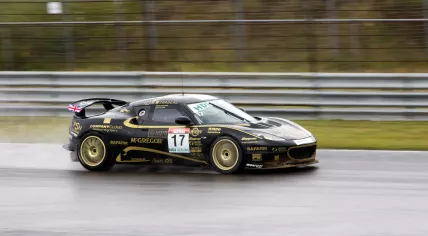 Melroy Heemskerk and Marth de Graaf racing in the Lotus Evora GT4 during the HDI-Gerling Dutch GT Championship at Zandvoort. 15 July 2012