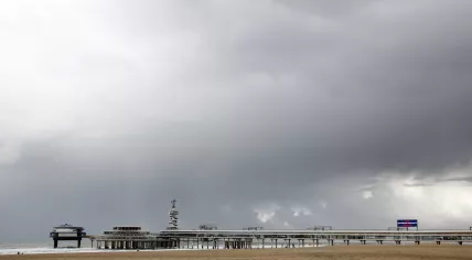 Grey skies over the Scheveningen pier