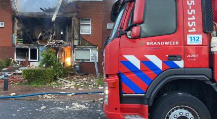 A gas explosion destroyed three homes on Hardewijkstraat in Lelystad, 29 July 2023