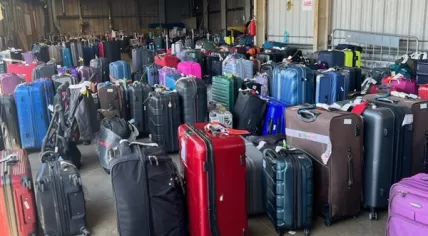 Baggage from KLM and Delta that had been stuck in Amsterdam after a technical issue arrived in Florence six days late. 3 July 2023