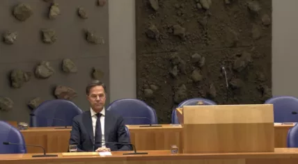 Mark Rutte (VVD) announced his intention to leave politics at the start of a parliamentary debate on the collapse of the Rutte IV Cabinet, 10 July 2023