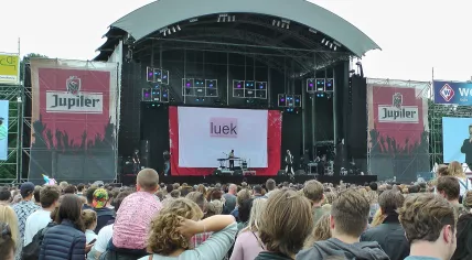  Dutch band Jeugd van Tegenwoordig during Parkpop festival in 2018.