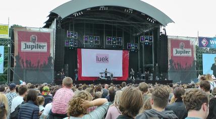  Dutch band Jeugd van Tegenwoordig during Parkpop festival in 2018.