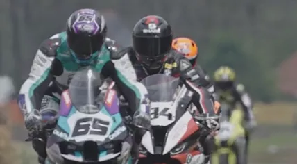 Joey den Besten on the #65 vehicle during a superbike event in May 2023