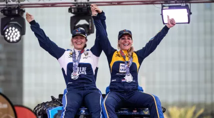Floor Maten and Anja van Loon at the Abu Dahbi Challenge, February 2023.