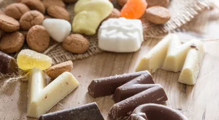 Pepernoten and chocolate letters - classic Sinterklaas candy