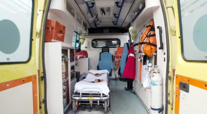 Inside of an ambulance