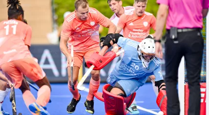 The Dutch men's national hockey team defeated England in the final match at EuroHockey 2023 to take the European championship, 27 August 2023