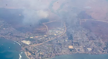 Devastating wildfires on the Hawaiian island of Maui, 8 August 2023