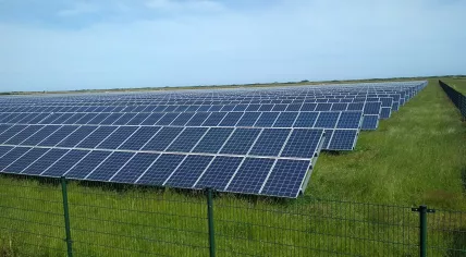 Solar plant in Ameland, Friesland, July 2019.