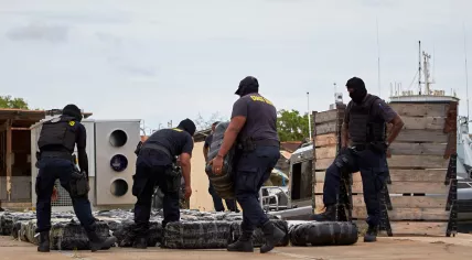 2000 kilograms of cannabis seized by Dutch navy ship Zr. Ms. Groningen in the Caribbean on 22 August 2023. 