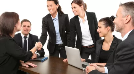 Colleagues at a business meeting