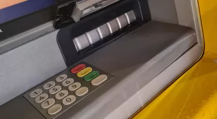 A so-called "cash trap" installed by criminals in an ATM in The Hague.