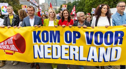 Budget Day protest by the SP in The Hague, September 2023.