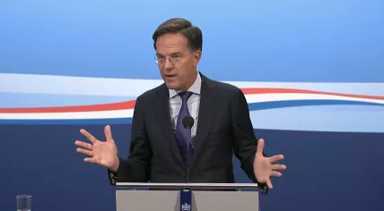 Outgoing Prime Minister Mark Rutte at the press conference on Bulgaria's accession to the Schengen area. 