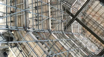 Scaffolding in the Dom Tower in Utrecht, 19 May 2019
