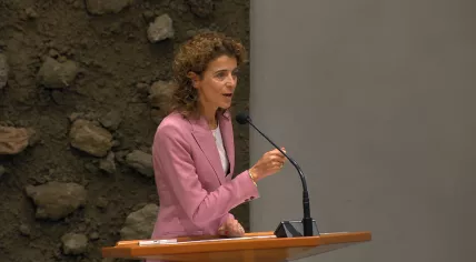 Sophie Hermans of the VVD during the debate on the 2024 national budget in the Tweede Kamer, 20 September 2023