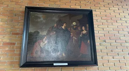 Painting of a biblical scene stolen from the former town hall of Medemblik, September 2023.