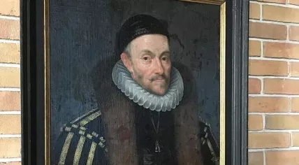 Portrait of William of Orange stolen from the former town hall of Medemblik, September 2023.