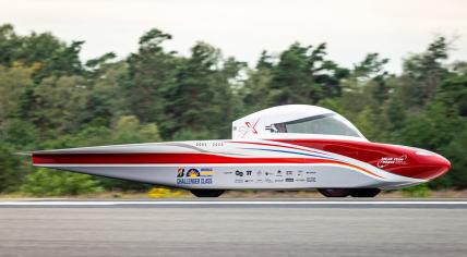 Solar Team Twente's new car, the RED X, developed for the World Solar Challenge in Australia.