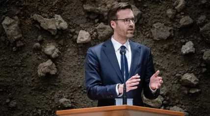 Sjoerd Sjoerdsma (D66) during a debate about Dutch support for Ukraine.