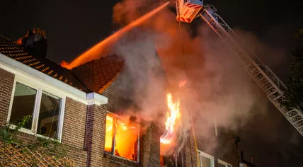 Major fire at a house in Gouda.