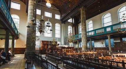 Interior of the Portuguese Synagogue in Amsterdam