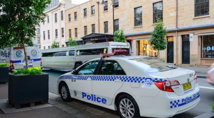 A police car in Sydney, Austraila
