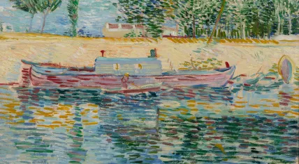 Vincent van Gogh, Bank of the Seine with Boats, 1887, Oil on canvas, 48 × 55 cm, Private collection