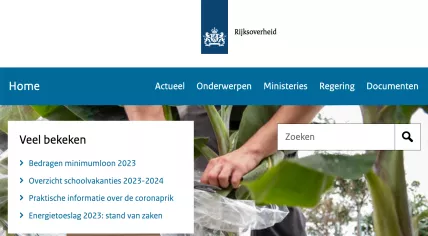 Dutch government's website on 2 October 2023