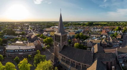 A panoramic view of Sevenum, part of Horst aan de Maas, Limburg. 17 July 2022