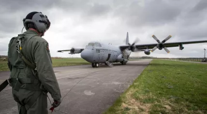 C-130 Hercules transport aircraft