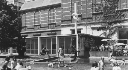 Sculpture garden in front of the Stedelijk Museum in 1975.