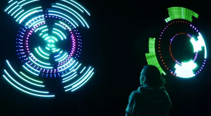 Artist rendering of “Phyllotaxis” by Daan Johan & Joris Strijbos for the Amsterdam Light Festival 12th edition.