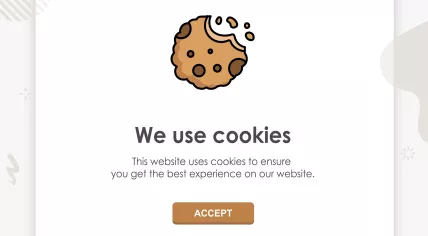 Cookie notification on a website