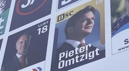 Pieter Omtzigt on an election poster, November 2023. 