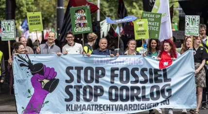 Climate activists during climate march in 2022.