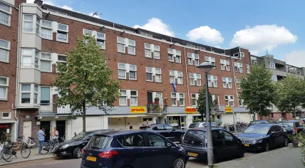 Building built in 1928 on the Trompenburgstraat in Amsterdam, demolished in 2023.