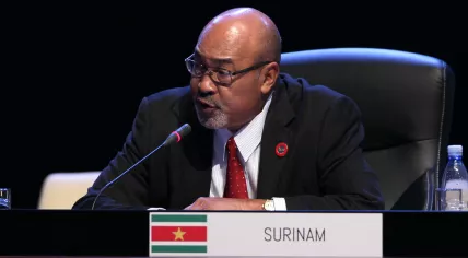 Archive photo of Desi Bouterse in January 2014