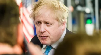 Boris Johnson at a NATO Extraordinary Summit in Brussels, Belgium. 24 March 2022