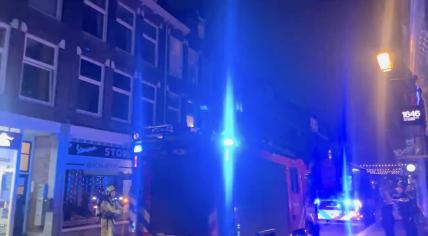 Two people were rescued from the roof of an apartment building on fire on Boekhorststraat in The Hague. 24 December 2023