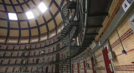Inside the former dome prison Koepelgevangenis in Arnhem.
