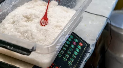 File photo of a quantity of crystal meth in a lab