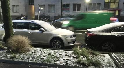 Amsterdam residents woke up to find cars covered in a bit of snow. 16 January 2024