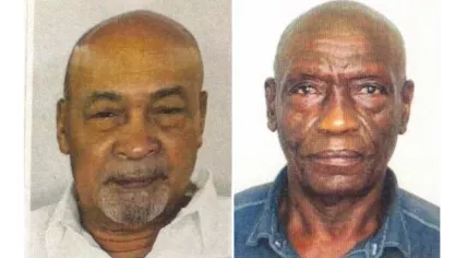 Headshots of Desi Bouterse and Iwan Dijksteel published by Suriname police on 17 January 2023