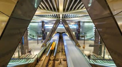 The metro stop at Amsterdam Centraal Station in October 2022