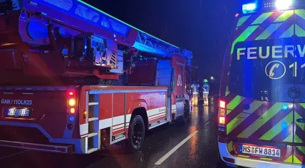Rescue workers respond to a crash between two cars with Dutch license plates in Selfkant, Germany. The crash killed one child. 5 January 2024