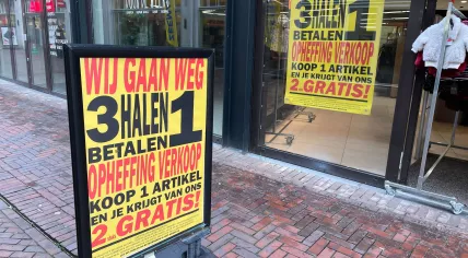 A going out of business sale in Amsterdam, 16 January 2023