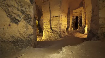 A marl cave in Maastricht, Limburg